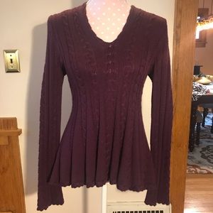 Antonio Melani Plum Cableknit Sweater